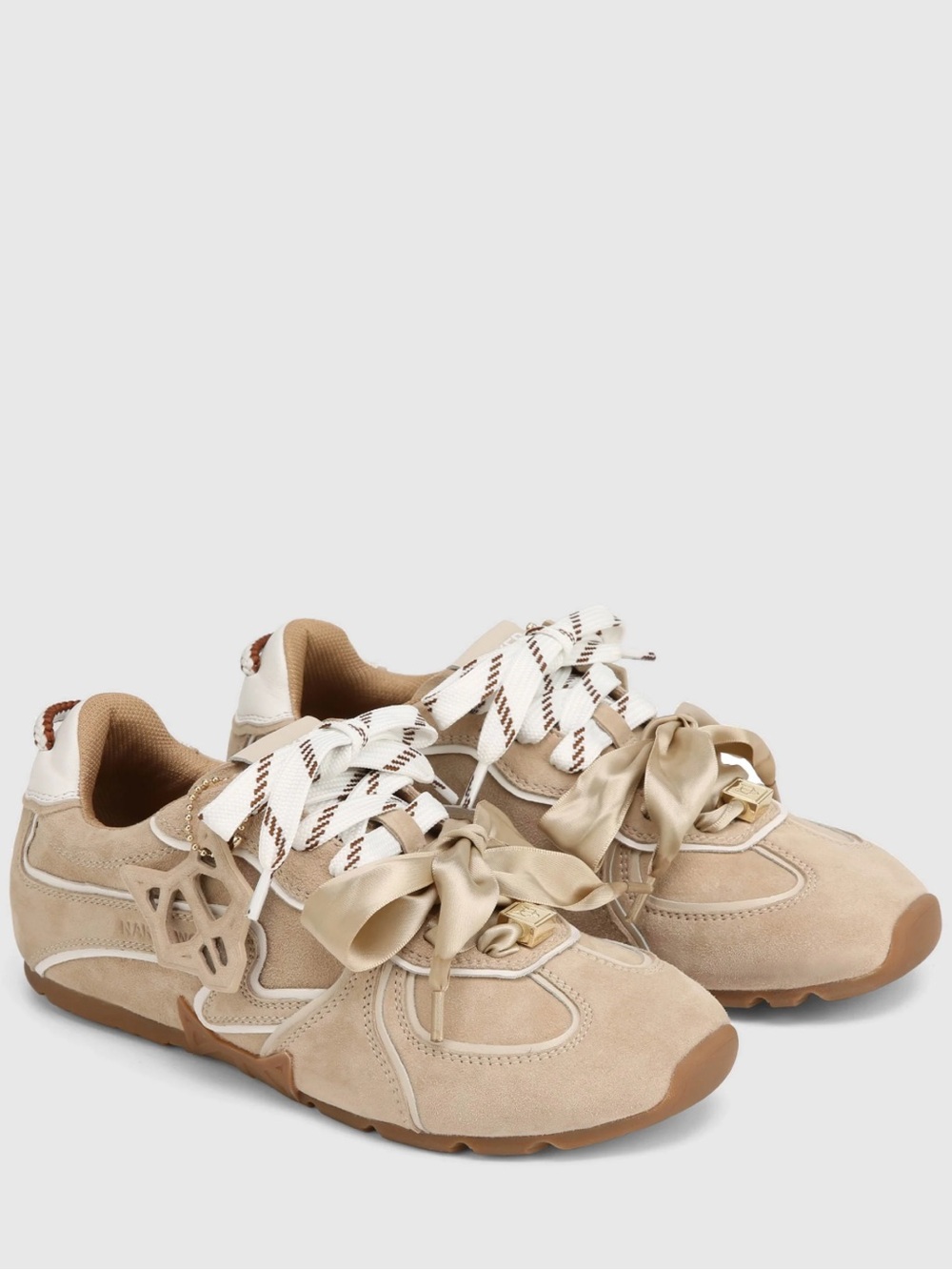 Naked Wolfe Adored Off White Suede Sneaker